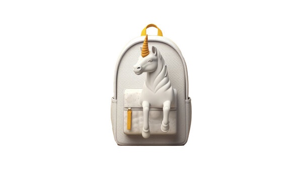 Unicorn bag isolated on white background