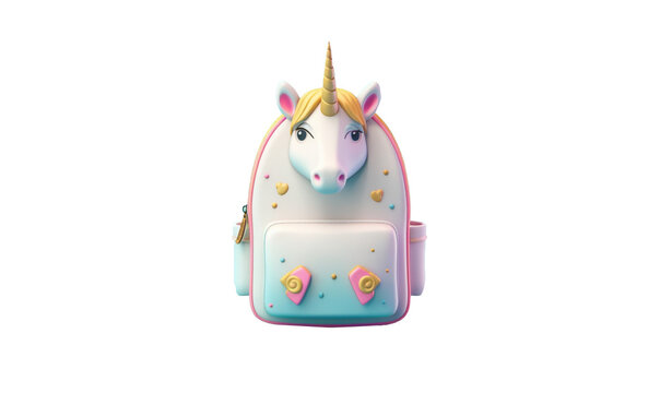 unicorn bag isolated on white background