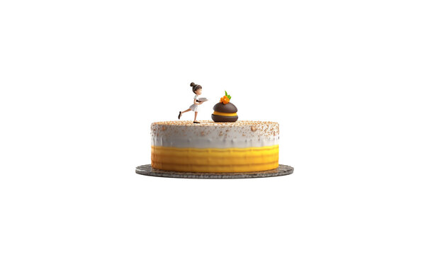 birthday cake with candle HD transparent background PNG Stock Photographic Image