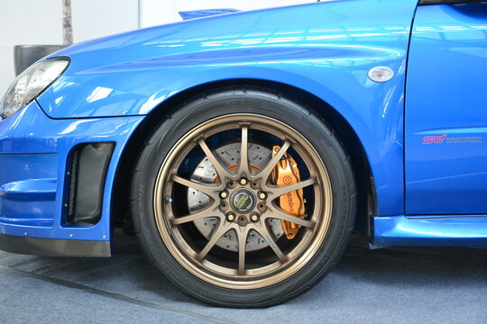 Subaru sti impreza at JDM Underground car show wheel in Pasay, Philippines