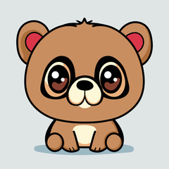 Playful Bear Cartoon Vector Illustration for Children's Books and Designs