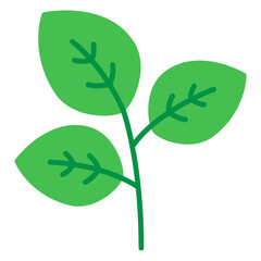 Illustration of Branch Leaves Flat Icon