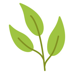 Illustration of Branch Leaves Flat Icon