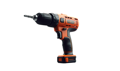 electric drill isolated on white HD transparent background PNG Stock Photographic Image