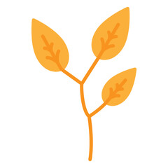 Illustration of Branch Leaves Flat Icon