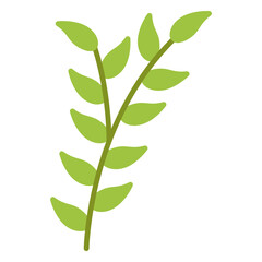 Illustration of Branch Leaves Flat Icon
