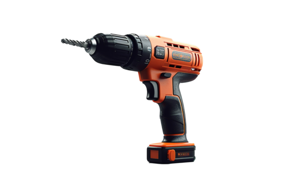 electric drill isolated on white HD transparent background PNG Stock Photographic Image