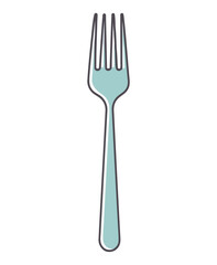 Stainless steel fork illustration