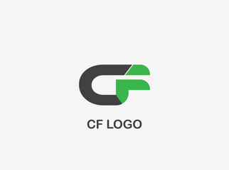 CF vector logo, profissional creative CF logo, mordern minimal CF logo.