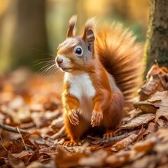 Obraz premium squirrel in the forest