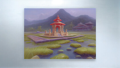 Generative AI buddhist temple