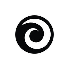 Black and white swirl ornamental logo suitable for any industry and great for profile picture on social media