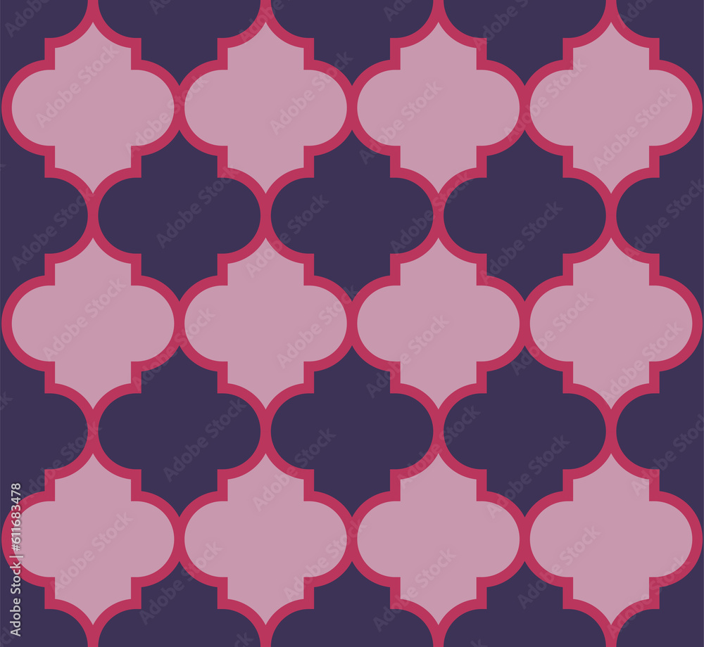 Poster abstract seamless moroccan trellis patterns