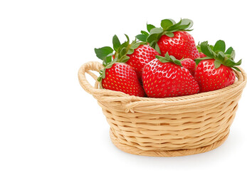 fresh beautiful strawberry fruit isolated on white background