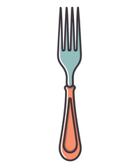 Cute fork illustration