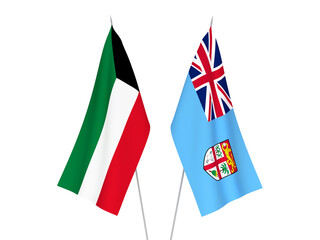 Kuwait and Republic of Fiji flags