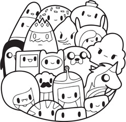 Nature Doodle Cartoon Illustration Adventure