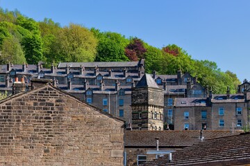 view on town roofs