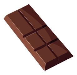 Dark chocolate bar illustration design