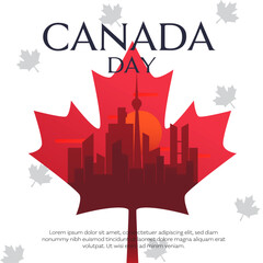 Fototapeta premium Canada Day 2023 Vector illustration