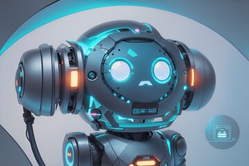 AI Chatbot Companion: Conversational Robot in 3D Render