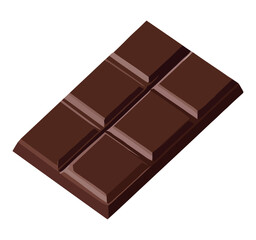 dark chocolate bar vector