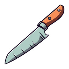 stainless steel knife vector