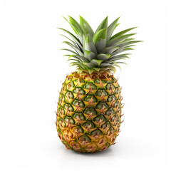 Fototapeta premium Pineapple on white isolated background