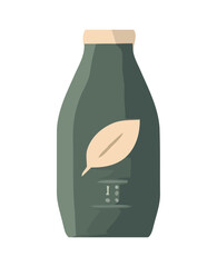 Fresh organic ingredients in a bottle