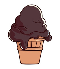 cute chocolate ice cream