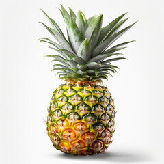 Fototapeta premium Pineapple on white isolated background