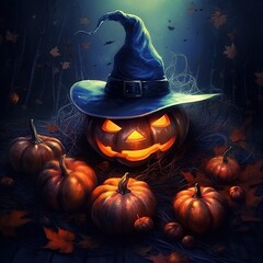 An illustration of Halloween , AI Generated