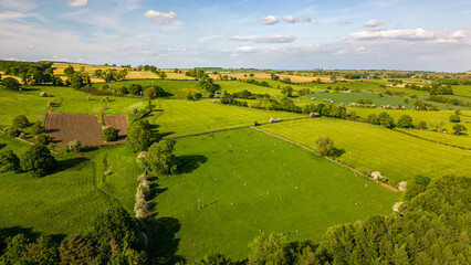 Scenic aerial landscape photography in Yorkshire, UK