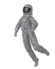 astronaut girl is walking on space