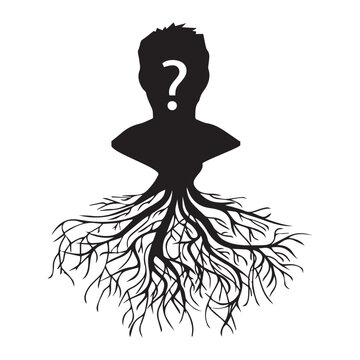 tree nymph or tree spirit in Greek mythology, with abstract and silhouette style. vector illustration of a tree. Can be used to describe nature or healthy life style topics.