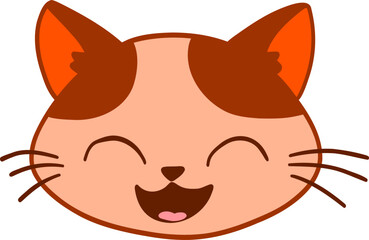 Orange cat smile face