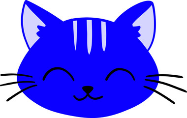 Blue cat face