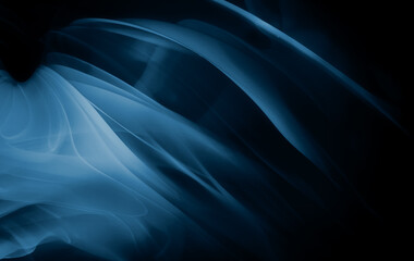Blue oil paint abstract background, close up view