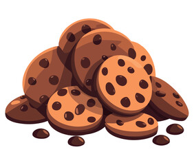 chocolate cookies pile