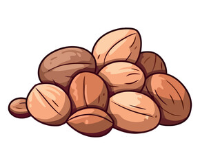 Healthy nuts in a heap