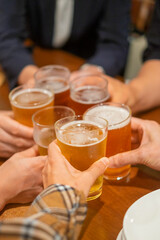 ビールで乾杯