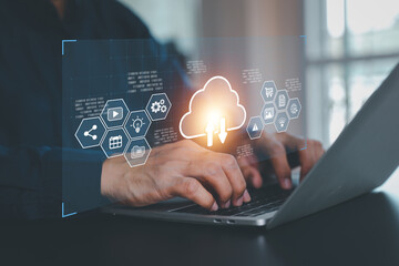 Database storage cloud technology file data transfer sharing, cyber, big data information for...