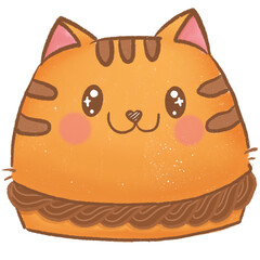 Cute Cat Macaron Drawing
