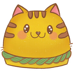 Cute Cat Macaron Drawing