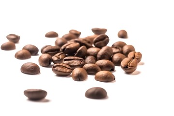 coffee beans isolated on white background