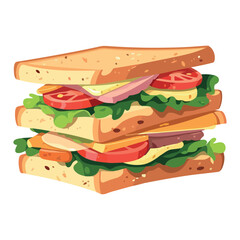 Grilled meat sandwich with fresh tomato
