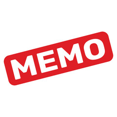 Memo stamp vector design illustrator.