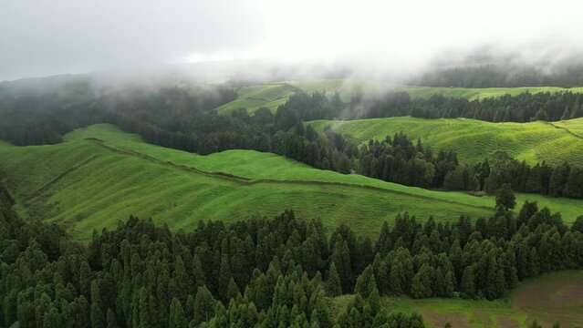 Sete Cidades lanscape in Sao Miguel, Azores. Portugal.