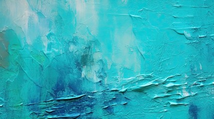 Teal Paint Smear Abstract Background, Generative AI Illustration