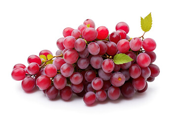 Fototapeta premium Red grapes dry bunch isolated on white background, generative ai.
